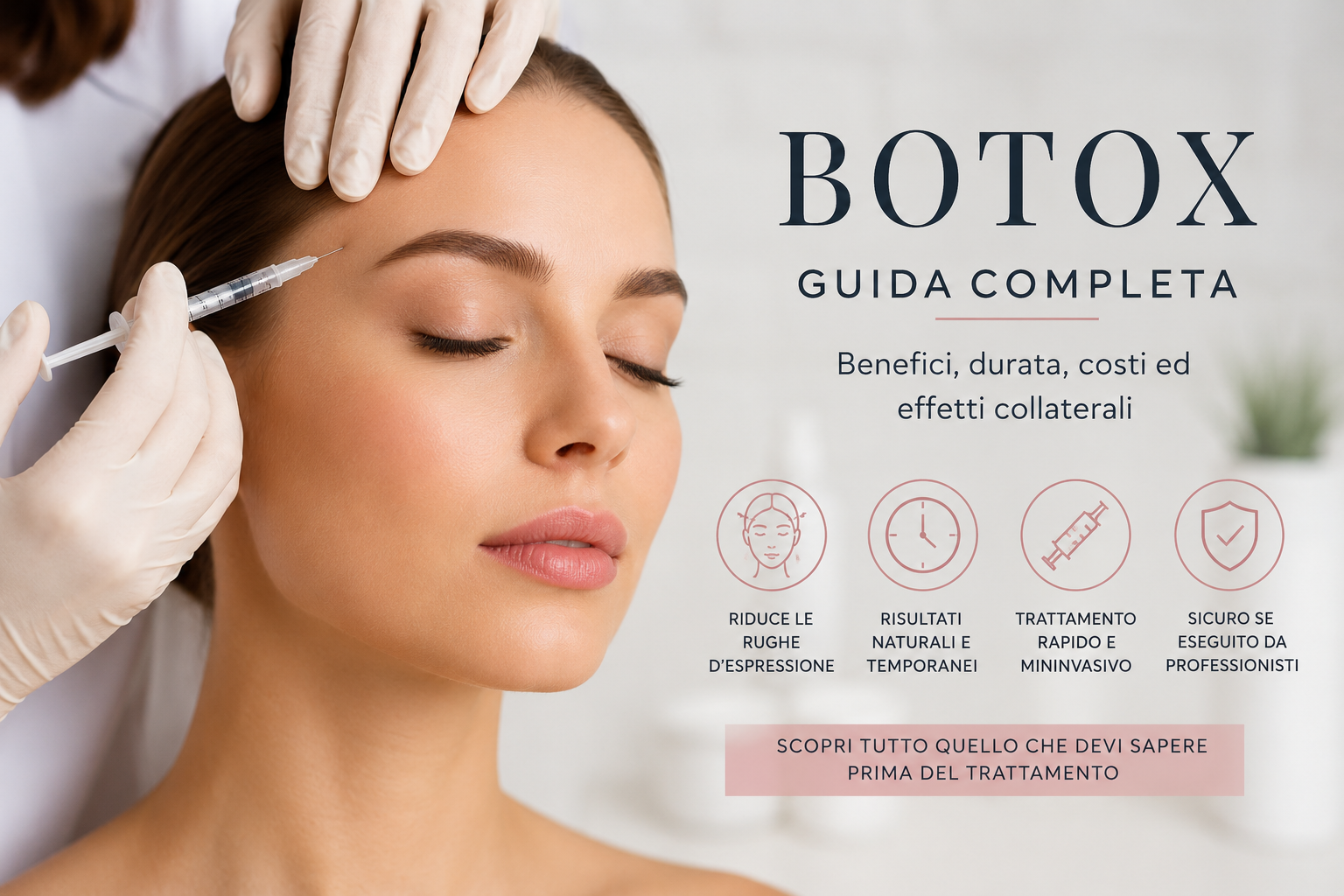 Trattamento Botox eseguito da un medico estetico