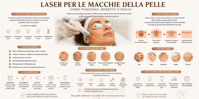 Laser per le Macchie della Pelle: come funziona, benefici e rischi