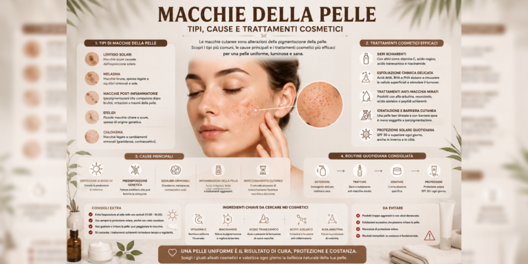 Donna con macchie della pelle sul viso durante una routine skincare contro le discromie