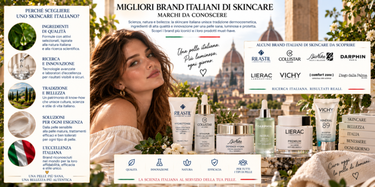 Migliori brand italiani di skincare con prodotti per pelle sensibile, secca, grassa e matura