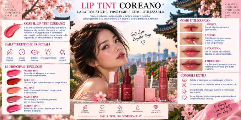Lip Tint coreano in diverse texture e tonalità per creare un Gradient Lip e un make-up labbra naturale in stile K-Beauty