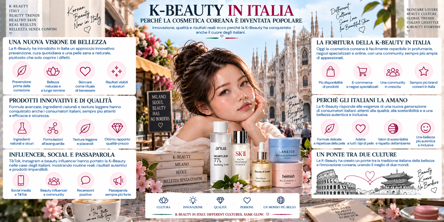 K-Beauty in Italia tra skincare coreana, ingredienti, routine e popolarità della cosmetica coreana