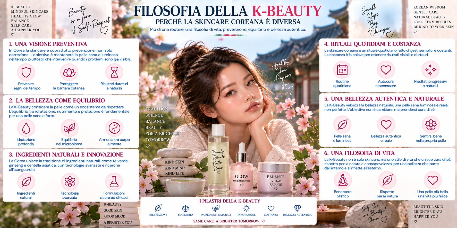 Filosofia della K-Beauty e principi della skincare coreana tra idratazione, layering e personalizzazione
