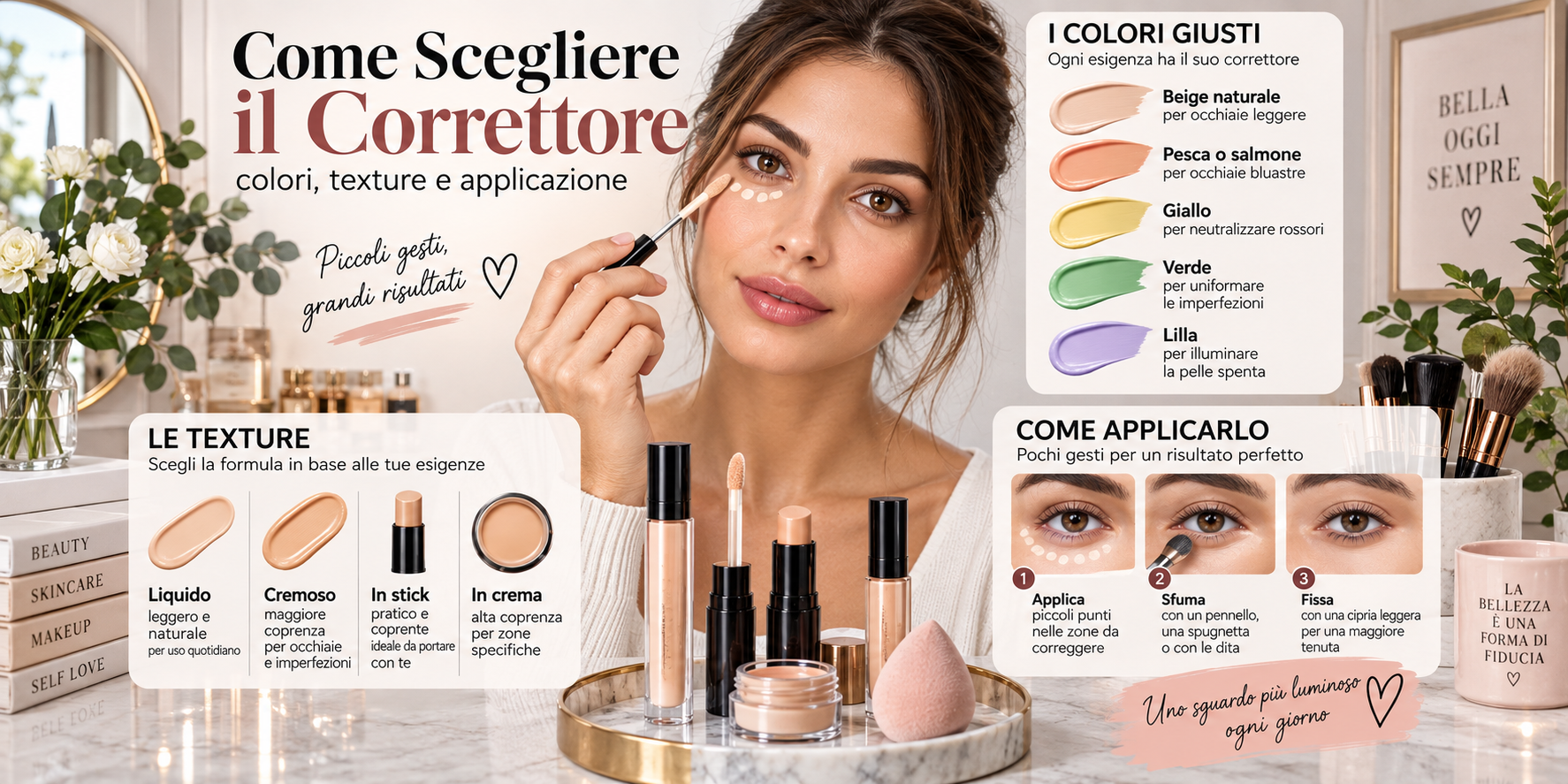 Come scegliere il correttore per occhiaie, rossori e imperfezioni