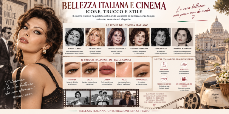 Bellezza italiana e cinema tra icone, trucco, capelli e stile delle grandi attrici