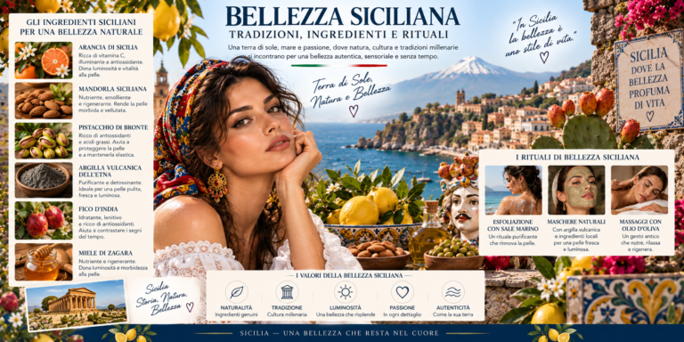Bellezza siciliana con agrumi, olio d'oliva, fico d'India e rituali beauty mediterranei