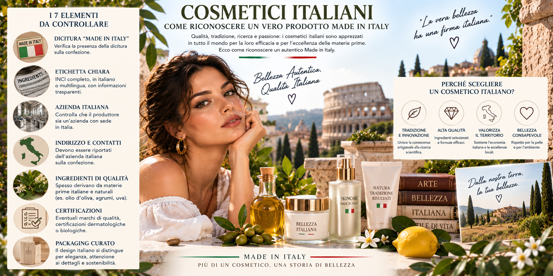 Come riconoscere un vero cosmetico Made in Italy controllando etichetta, produzione, ingredienti e produttore