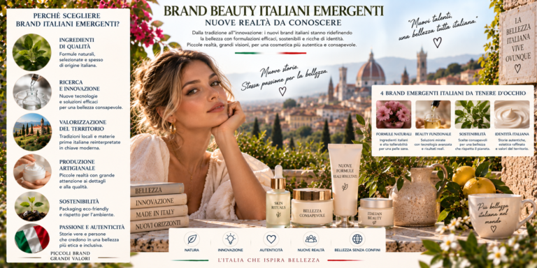 Brand beauty italiani emergenti tra skincare, makeup, profumi, haircare e cosmetica Made in Italy