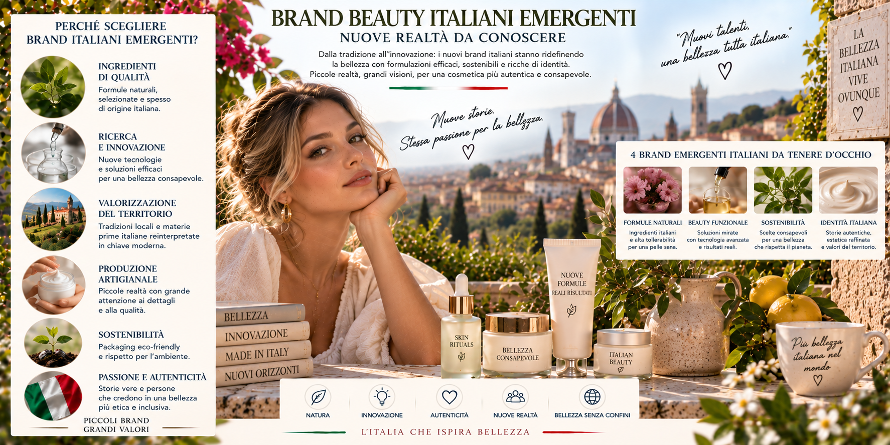 Brand beauty italiani emergenti tra skincare, makeup, profumi, haircare e cosmetica Made in Italy
